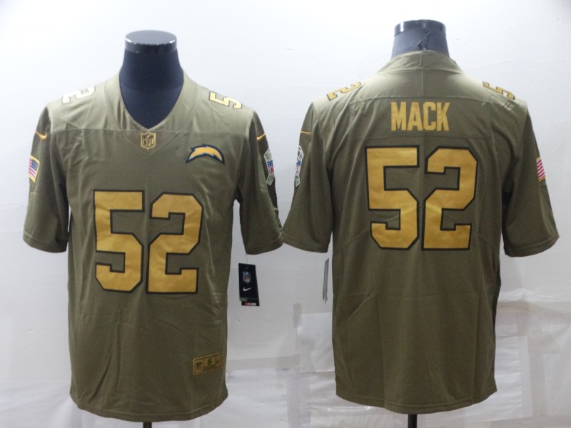 Men's Los Angeles Chargers Khalil Mack #52 Brown Team Jersey